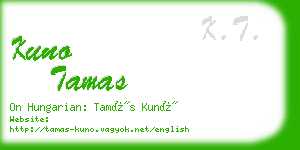 kuno tamas business card